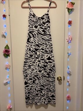 Soma Black and White Printed Maxi Dress